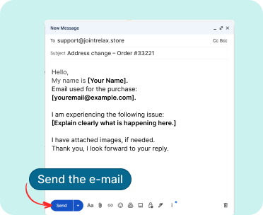 Screenshot showing send button